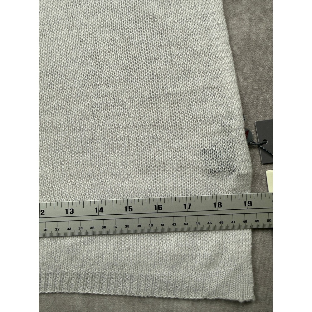 NWT Alashan Cashmere Scarf 100% Cashmere Light Gray Heather Knit Wrap Classic - Picture 5 of 14